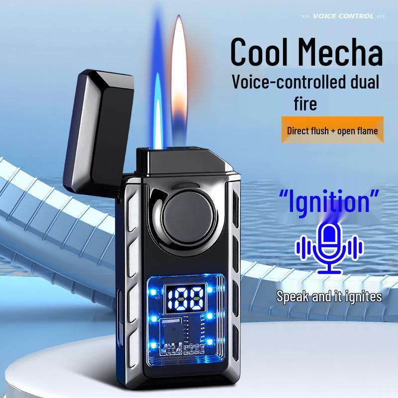 Authentic Voice-Controlled Windproof Double-Flame Lighter - Personalized Gift Trend