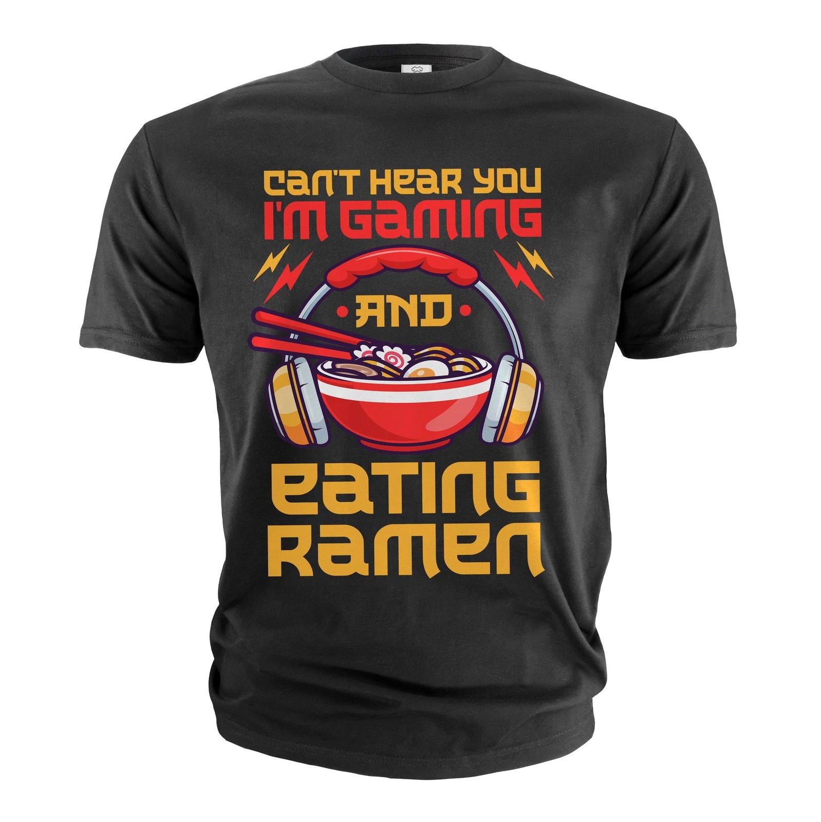 Men s Gaming And Ramen T-shirt Funny Foodie Shirt Japanese Food Shirt Gamer Gift XXXXL