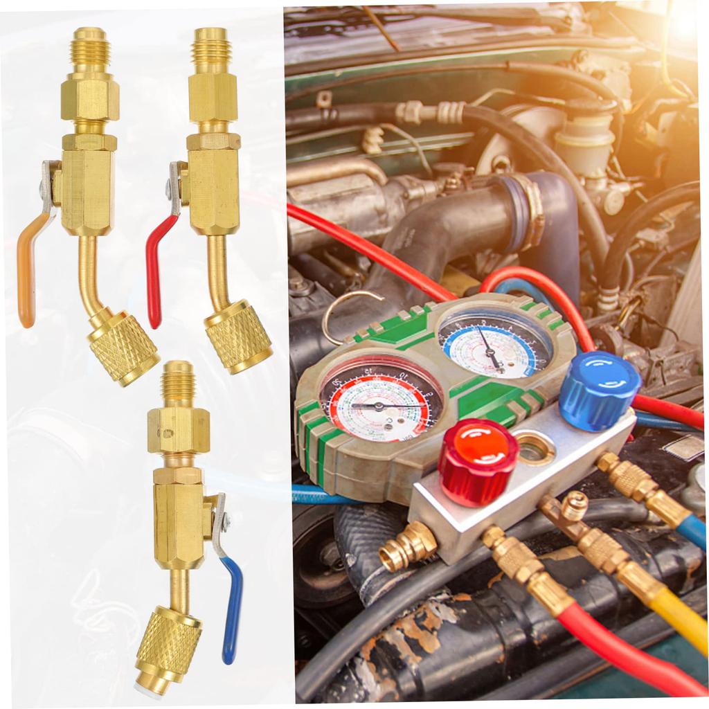 SUPVOX 3pcs Ball Valve Air Hose Vacuum Para Kit Leak Detector Spark Air