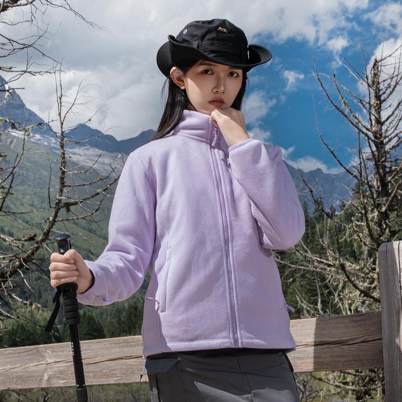 Warm jacket liner women's double-sided thin velvet autumn and winter, outdoor casual fleece jacket fleece jacket