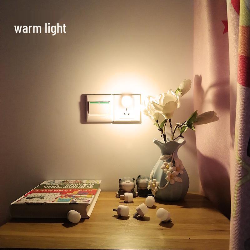 Portable USB Mini LED Night Light - Creative Round Ambient Lamp (White, Warm, Red, Blue, Green, Yellow, Purple)