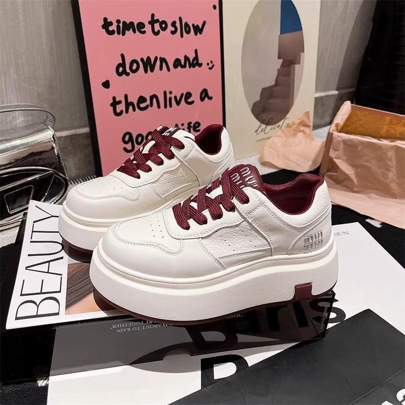 Platform-soled Summer New Versatile Sports Casual Wear Lace-up Lightweight Women's Shoes Board Shoes
