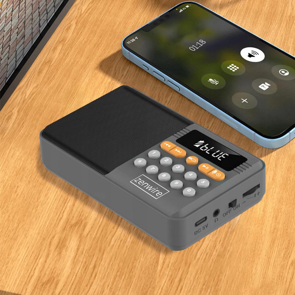 Mini Radio Fm Bluetooth Przenośne Na Baterie Kuchenne Głośnik Bezprzewodowy