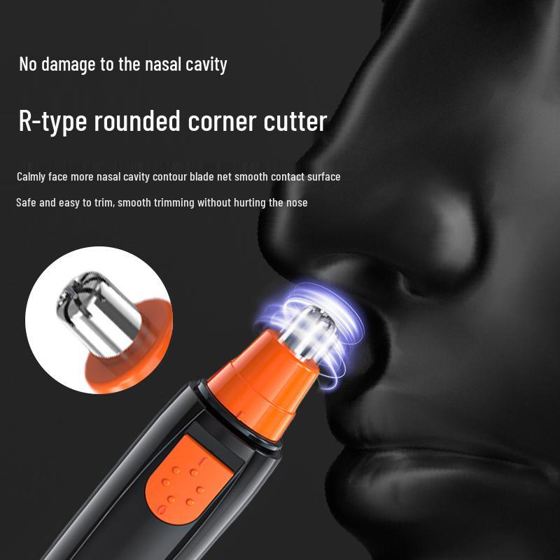 Rechargeable Electric Nose Hair Trimmer for Men - Scissors for Nostrils and Nose Hair Grooming