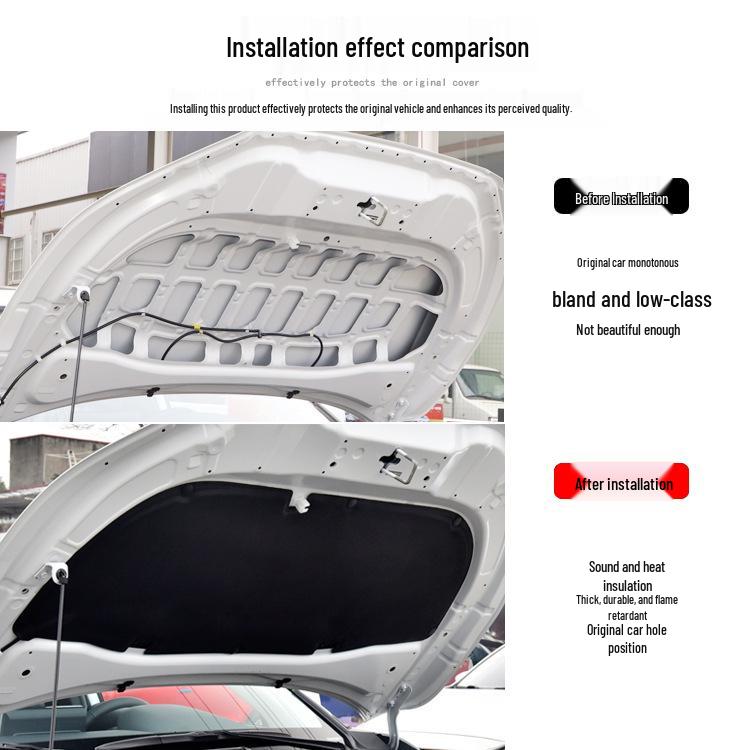 Compatible Sound and Heat Insulation Cotton for Toyota Land Cruiser, Corolla, and RAV4 Engines