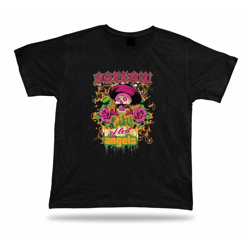 Tshirt Tee Shirt Birthday Gift Idea City of Lost Angels Sombrero Sugar Skull