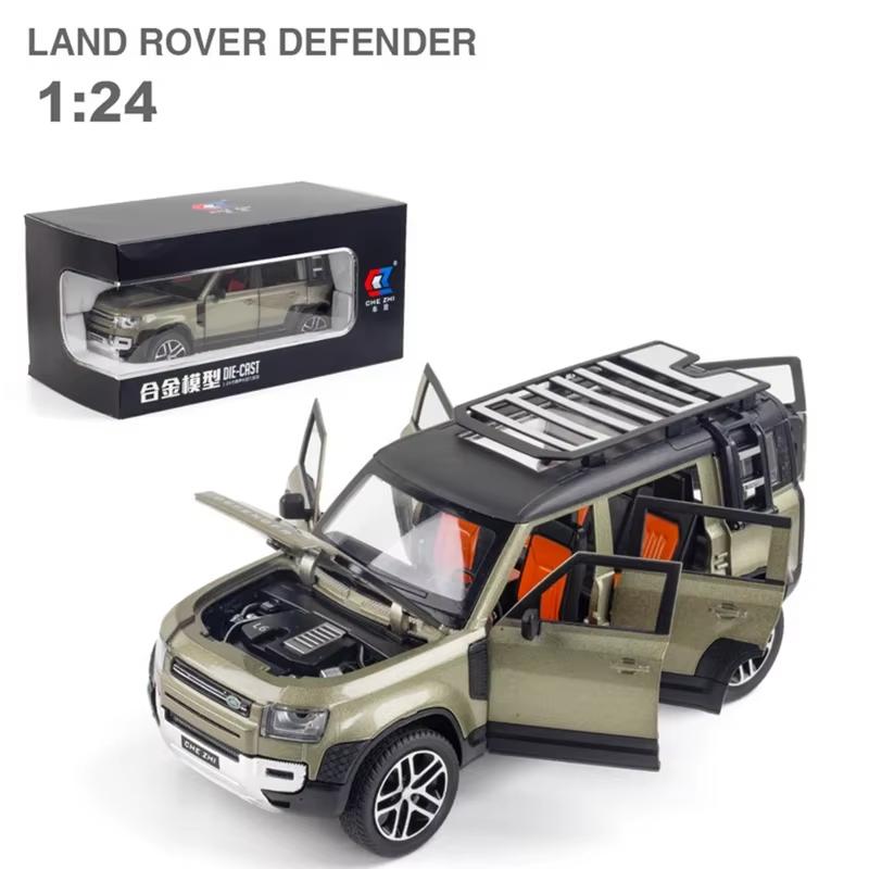 Nytt 1:24 Land Rover Defender SUV Leke Legeringsbil Støpte & Lekebiler Metallbilmodell Simuleringssamling Leker For Barn Gaver