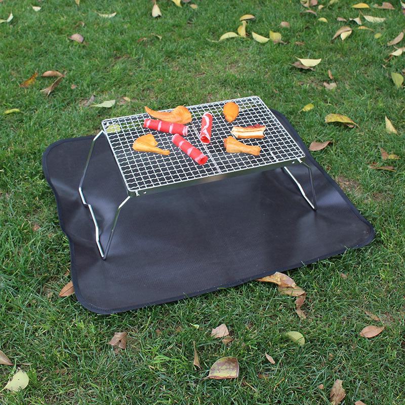High-Temperature Silicone-Coated Fiberglass BBQ Fireproof Mat for Outdoor Camping
