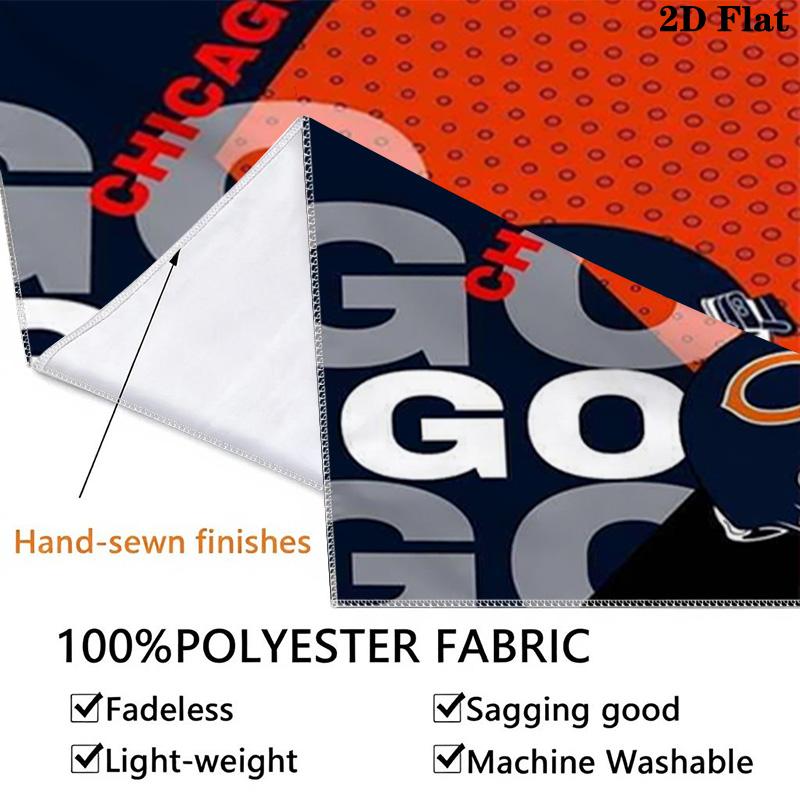Chicago Bears Wall Tapestry Aesthetic Wall Hanging Printed Fabric Blanket Decorative Tapestries for Bedroom Living Room Home Decor