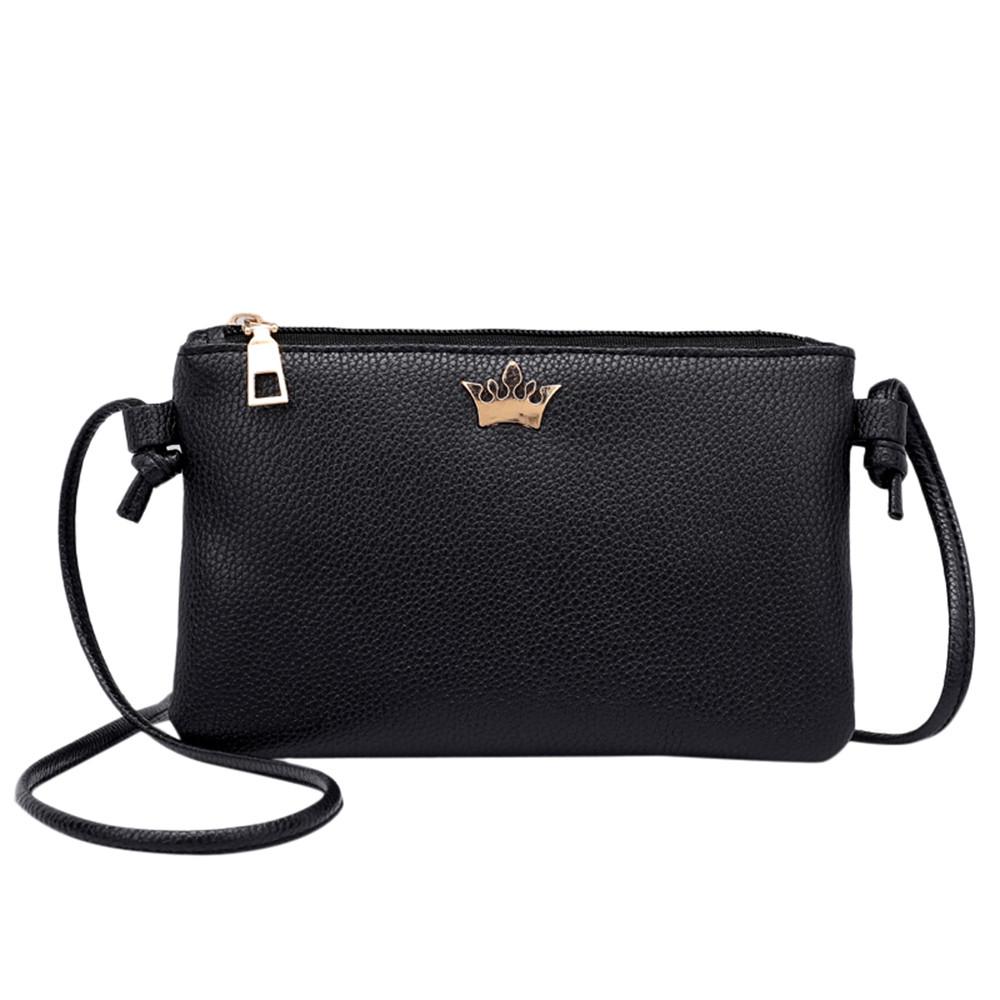 Buy Womens Leather Crossbody Bag Pure Color Shoulder Messenger Bags Coin Purses at affordable