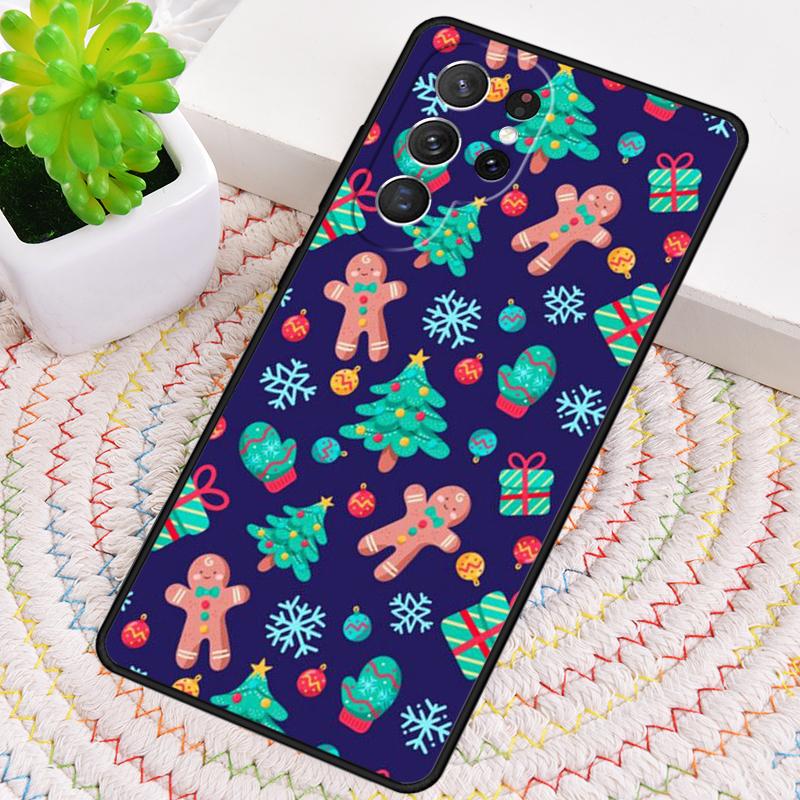 Cute Gingerbread Man Christmas Phone Case for Samsung Galaxy Note 10 Pro S26 Ultra S23 S24 FE S25 S21 S22 PLUS Shockproof Cove