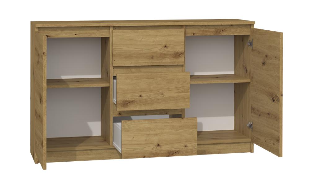 Chest Of Drawers 2D3S 120Cm Artisan Oak Doors Living Room