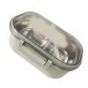 Stainless Steel Lunch Box Korean Style 2 Compartment Bento Box Metal Food Container for Kids Adults