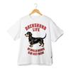 Unisex Dachshund Life Print Tee, Pet Lover Cotton T-Shirt for Casual Gatherings