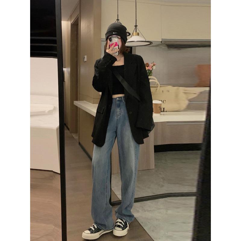 

Корейский стиль пиджак для женщин весна и осень новый стиль маленький колледж стиль свободный повседневный темперамент маленький костюм XS