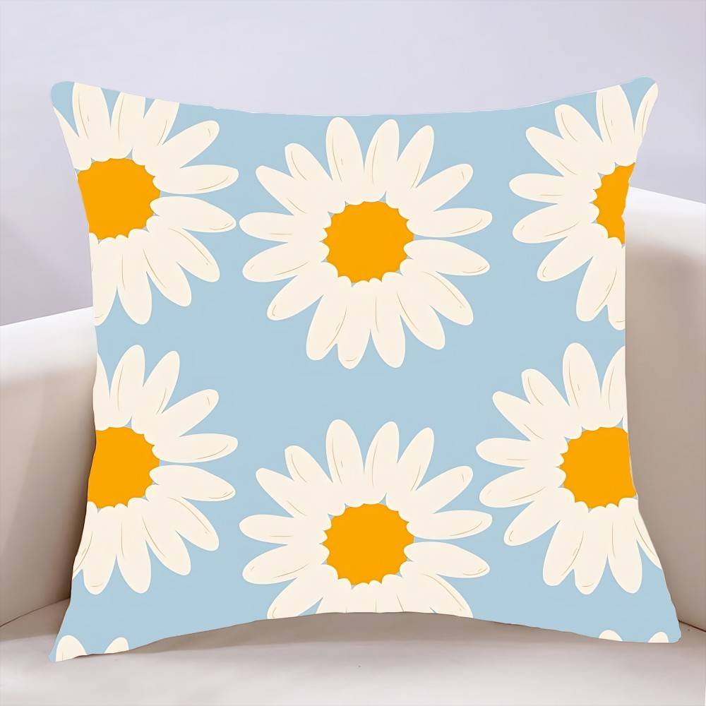 

Наволочка с цветочным узором, чехол для подушки, мягкая милая наволочка для дивана, полиэстер с молнией 16x16Inch