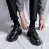 Leather Shoes Men's Spring Casual Premium Sense Big Head Height Increase Dress Business British Wedding Groom Martin 4766-R