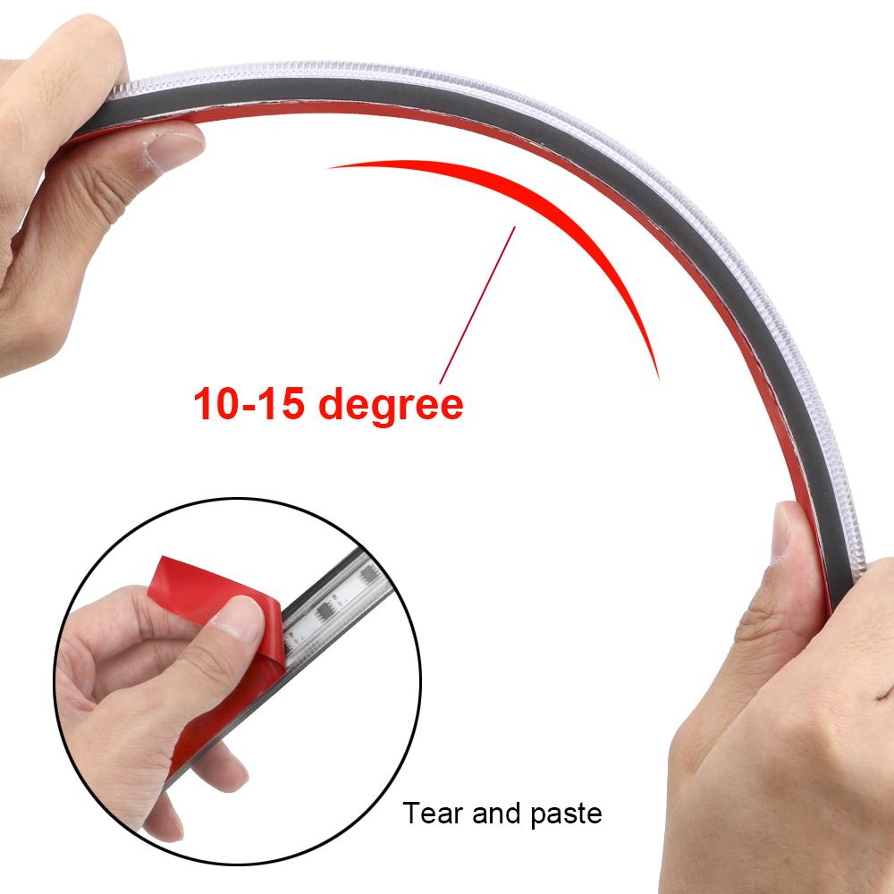 Car DRL LED Daylight, Yellow Cycle, White Turn Signal, Waterproof Headlight Lane, Serial Lamp, Universal, 2pcs.