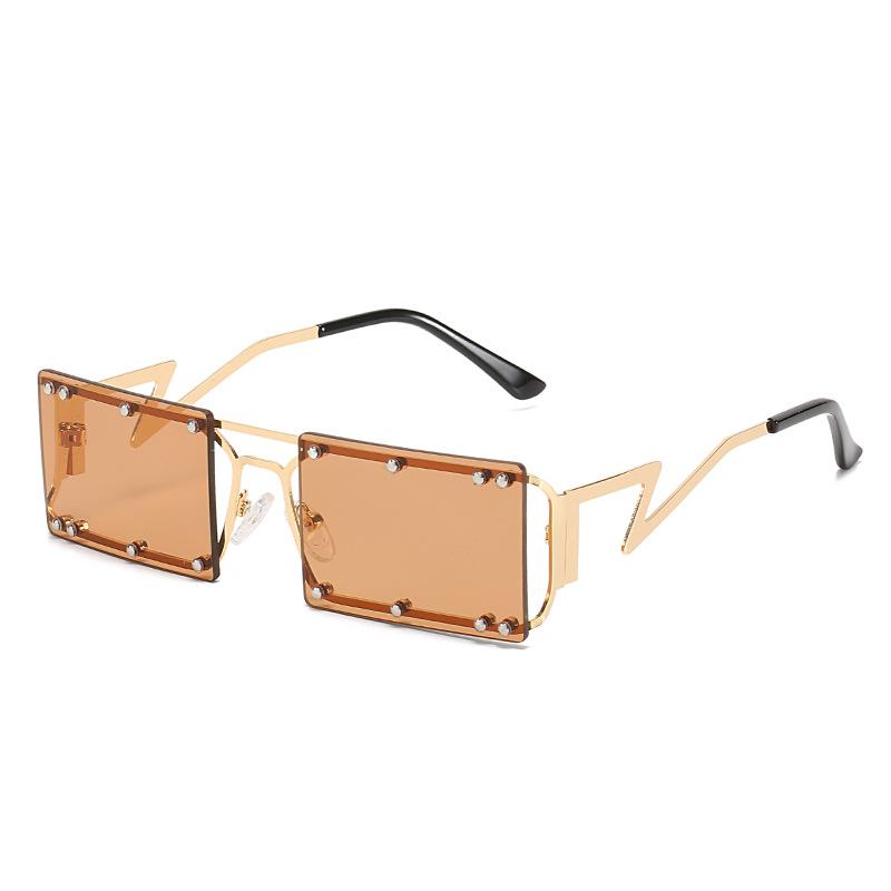 Square Sunglasses, Personalized Glasses Of The Same Style, Multi-Rivet Square Sunglasses For Women