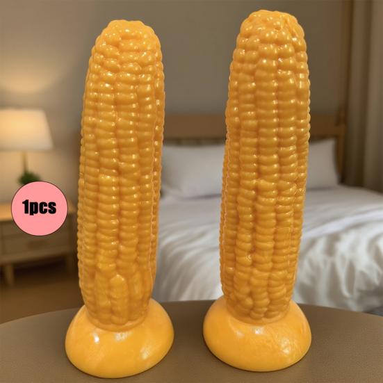 Dildo al Silicone a Ventosa per Mais per Donne, Pene Finto Morbido Realistico con Base a Ventosa Forte, Giocattolo per Adulti per Gioco Solo
