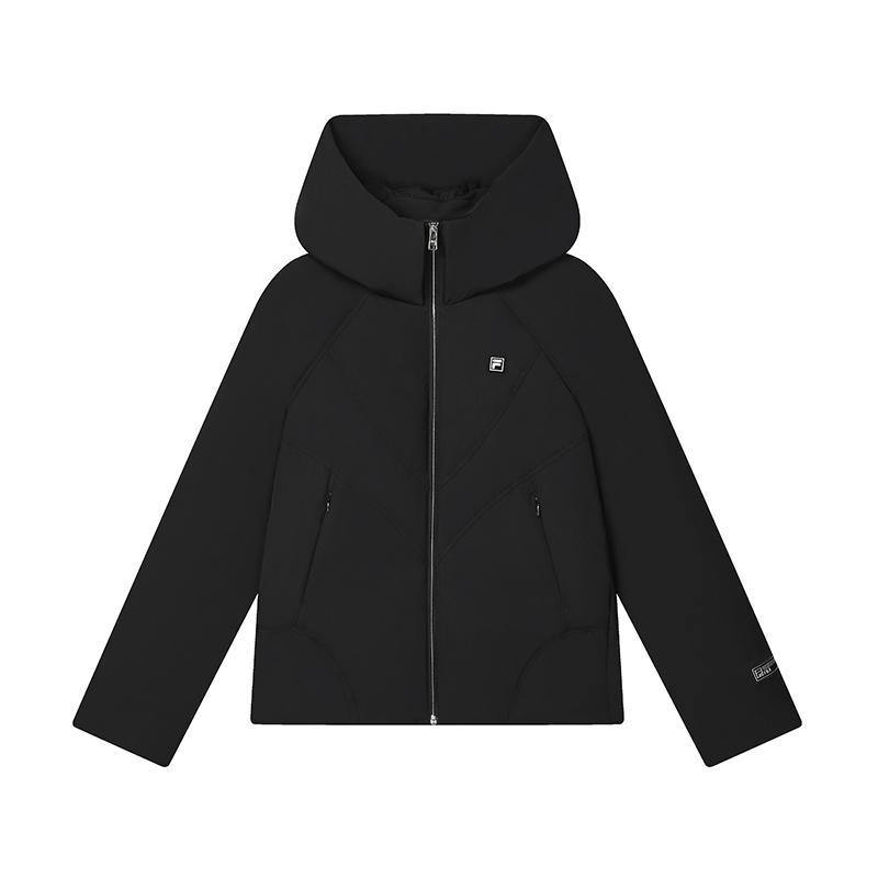 

Fila Пуховик Простой Модный С капюшоном Ветрозащитный Пуховик Женские Куртки Черный F11W443911FBK