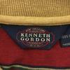 KENNETH GORDON 90s Made in USA Old Border Pattern Print Pattern Short sleeve Polo shirt Men's Used