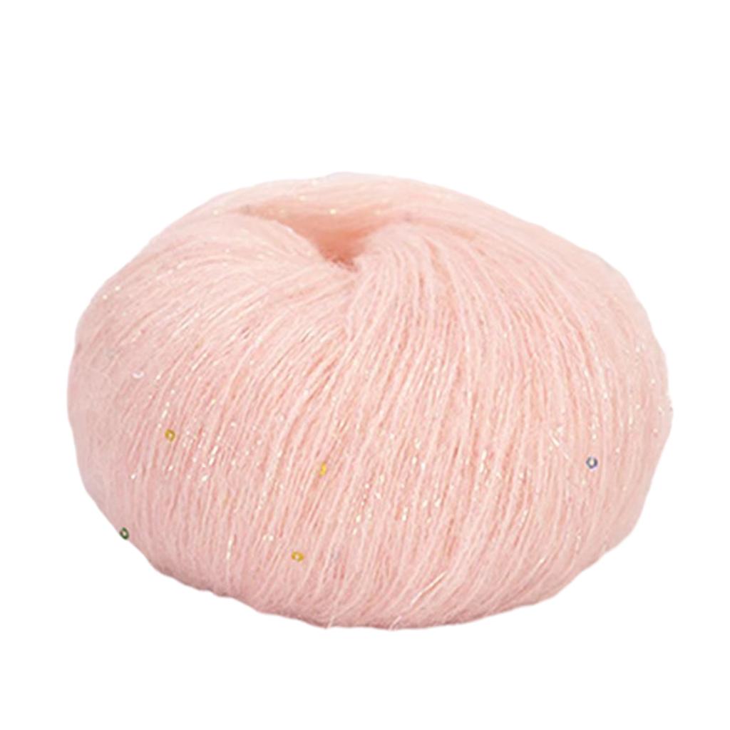Sequined Crochet Yarn Knitting Mohair Yarn for DIY Hats Sweater Scarf Handcrafts Colorful Yarn for Crocheting Knitting