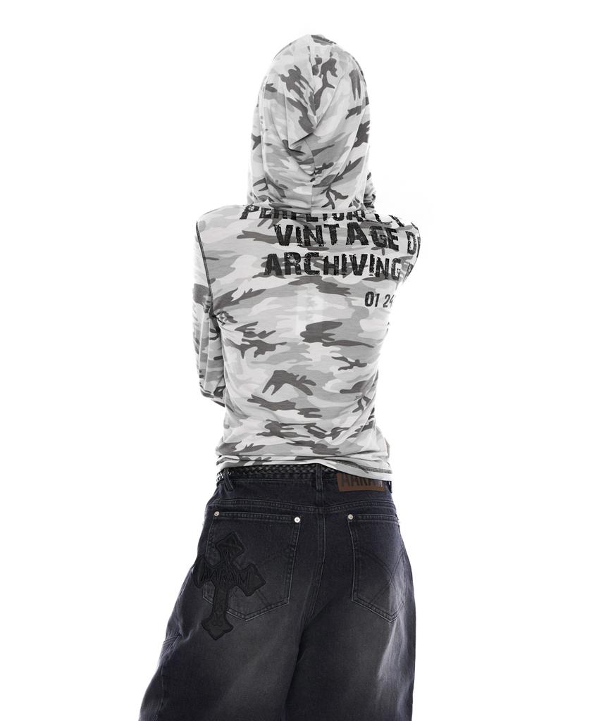 Military Button Hoodie (Gray)