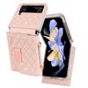 Z Flip 7 Leather Wallet Phone Cases with Cross Body Strap, Gilrs Purse Phone Case for Samsung Galaxy Z Flip 6 5 4 3, Pink