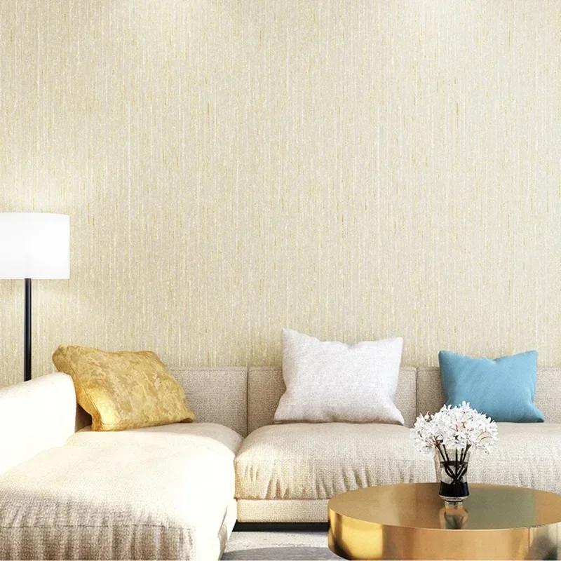 Solid Simple Modern Metallic Wallpaper Roll  Texture Wall Papers Bedroom Living Room Clothing Store Home Decor