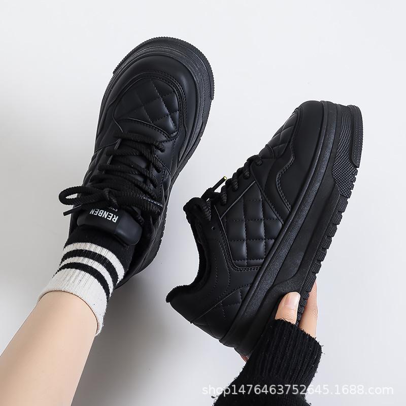 

Fleece warm thick-soled muffin shoes women s winter cm height increase cotton shoes casual sports white shoes tide shoes 66 35