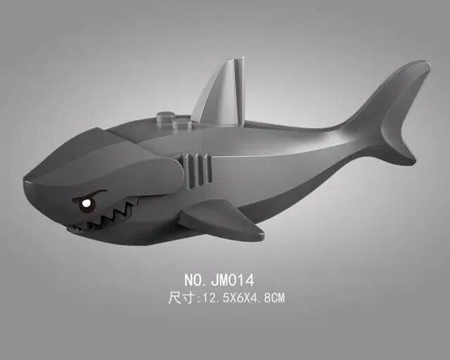 

MOC Животные Строительные блоки для детей Акула Кит Олень Тигр Панда Модель Конструкторы DIY Игрушки Совместимые классические кирпичи Детские игрушки