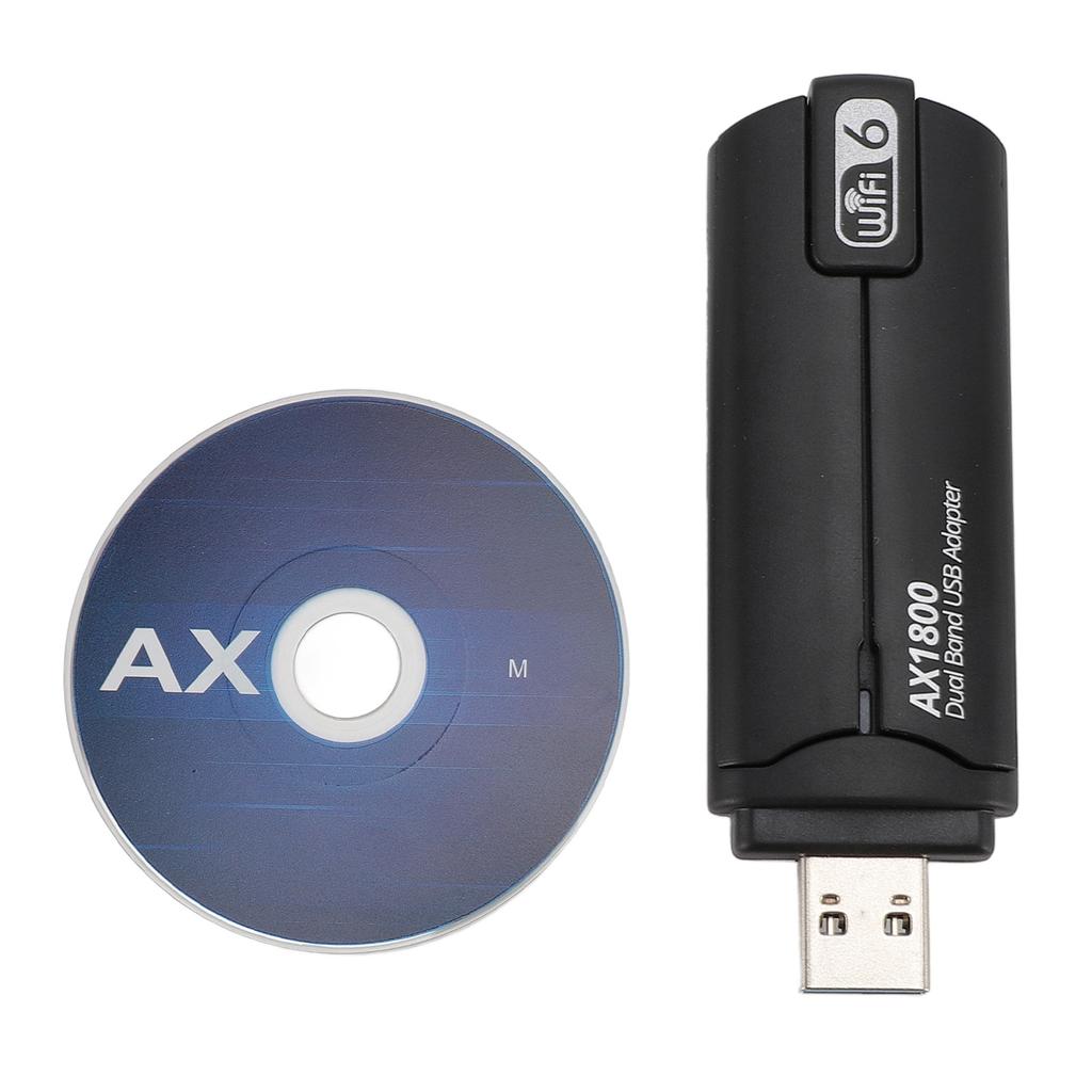 USB WIFI Adapter 2.4G 5G Dual Band 1800Mbps USB 3.0 WiFi 6 Wireless Network Adapter for Win 10 11