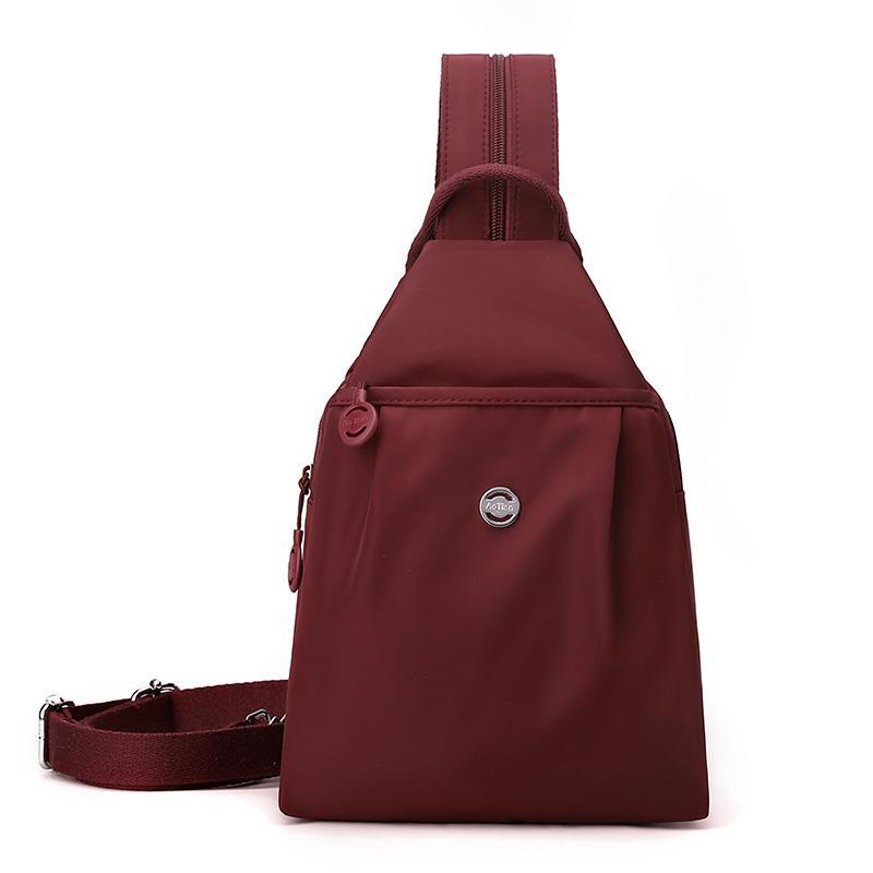 Schoolbag Small Backpack Women's 1011 New Women's Daily Commuting Dual-purpose Crossbody Breast Bag Small Multi-layer Multi-pocket Backpack