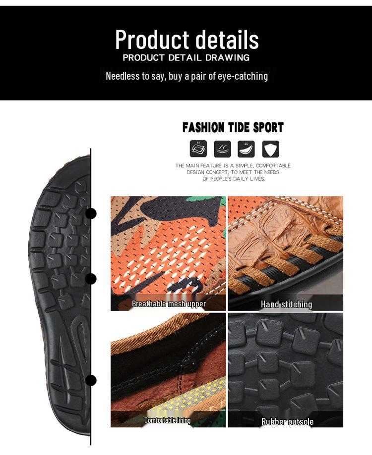 Men's Extra Large Summer Loafers - Breathable Mesh, Handmade, Trendy Casual Shoes (Sizes 45-46)