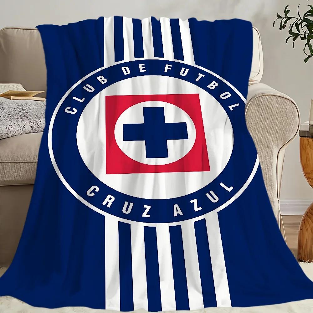 C-Cruz Azul F-Fútbol Club Fußballdecke Decke für Couch Sofa Reisen Zuhause Wandern Picknick Bett Bettwäsche Flanelldecke Geschenk
