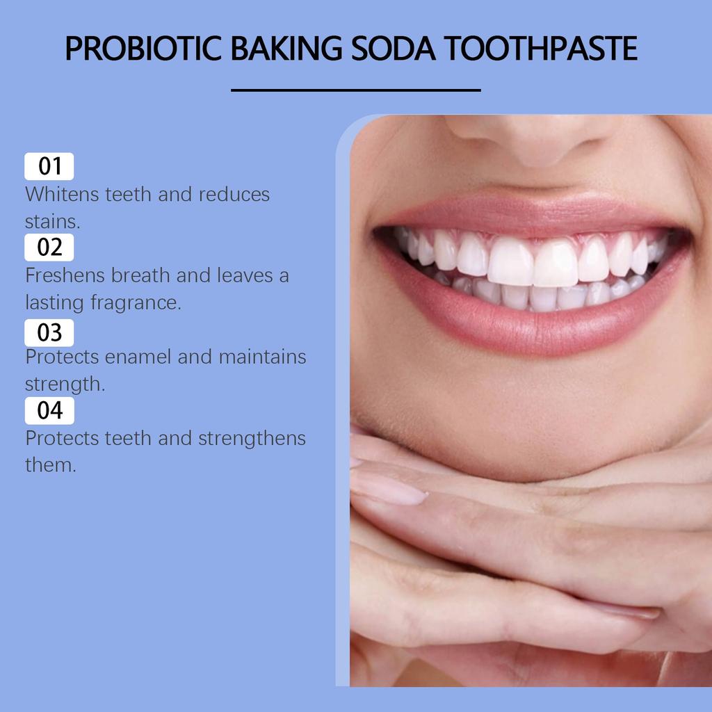 Probiotic Baking Toothpaste , Stain Remover Toothpaste To Prevent Tooth Decay And Freshen Breath ,120g