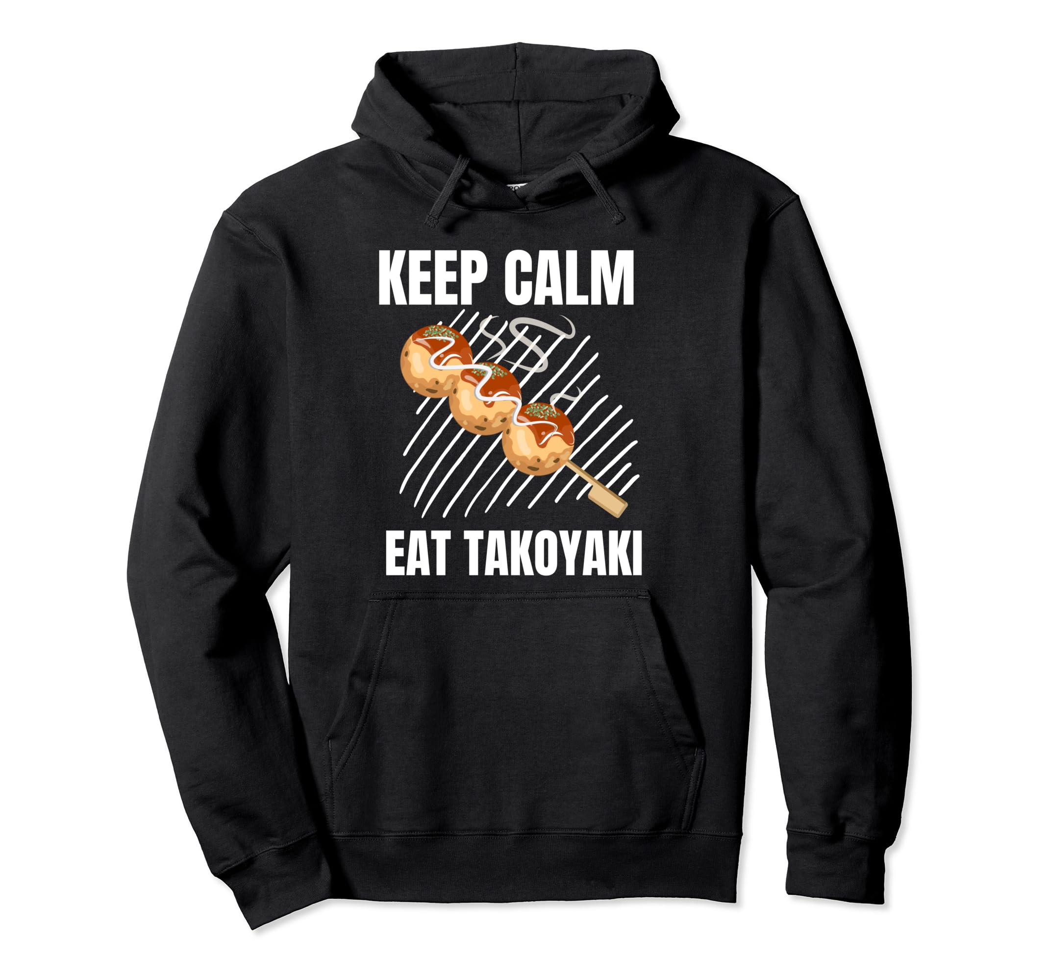 

Толстовка с капюшоном для любителя такояки в стиле ретро Keep Calm Eat Takoyaki