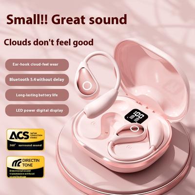 Auriculares Bluetooth No Están En El Oído, Batería de Larga Duración, Alta Calidad de Sonido Inalámbrico Pantalla Digital Tipo Colgante Para La Oreja