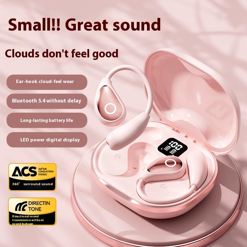 Bluetooth Headset Is Not In The Ear, Long Battery Life, High Sound Quality Wireless Digital Display Hanging Ear Type