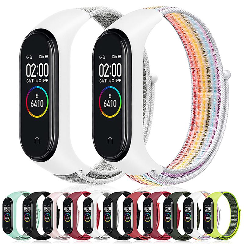 Xiaomi Mi Band 5 4 3 için Değiştirilebilir Bileklik Naylon Kayış Bilek Spor Bilekliği Mi Band 4 5 Miband 4 3 5 Band4 Akıllı Saat Kayışı