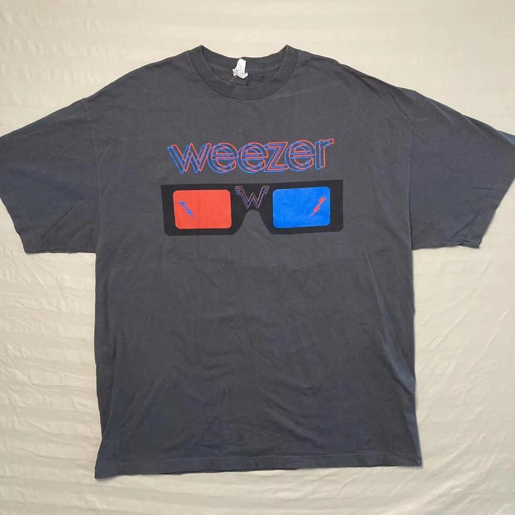 2026 Weezer Band Maglietta in Cotone Vintage Uomo Donna Hip Hop Tee Moda Maglietta a Maniche Corte Magliette Oversize Streetwear Top Abbigliamento