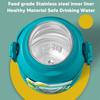 500ml Thermal Water Bottle For Children Kids Cartoon Stainless Steel Thermos Mug With Straw Leak-Proof Insulated Cup Drinkware
