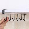 Eisen 6 Haken Lagerung Regal Kleiderschrank Schrank Metall Unter Regale Becher Tasse Aufhänger Badezimmer Küche Organizer Hängen Rack Halter