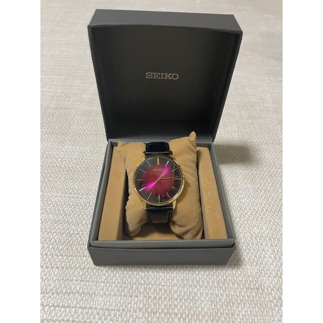 Хорошее состояние Мужские кварцевые часы SEIKO SCXP128 Винно-красные