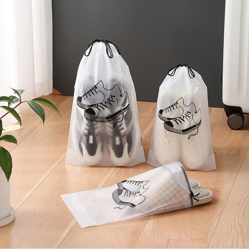 1/3/5 stücke schuh lagerung tasche Pull schnur kunststoff tasche Wiederverwendbare transparente wasserdichte schuhe Outdoor reise tragbare tasche Tragbare tasche