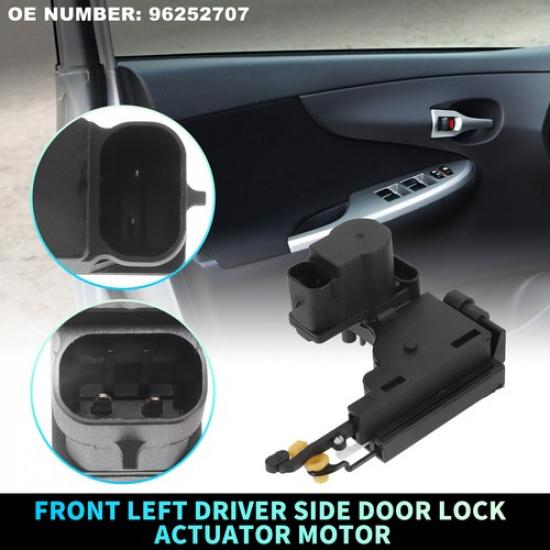 2004-2011 Chevrolet Aveo Front Left Door Lock Actuator Motor for Chevrolet Aveo | 96252707 | Black | Plastic | Durable