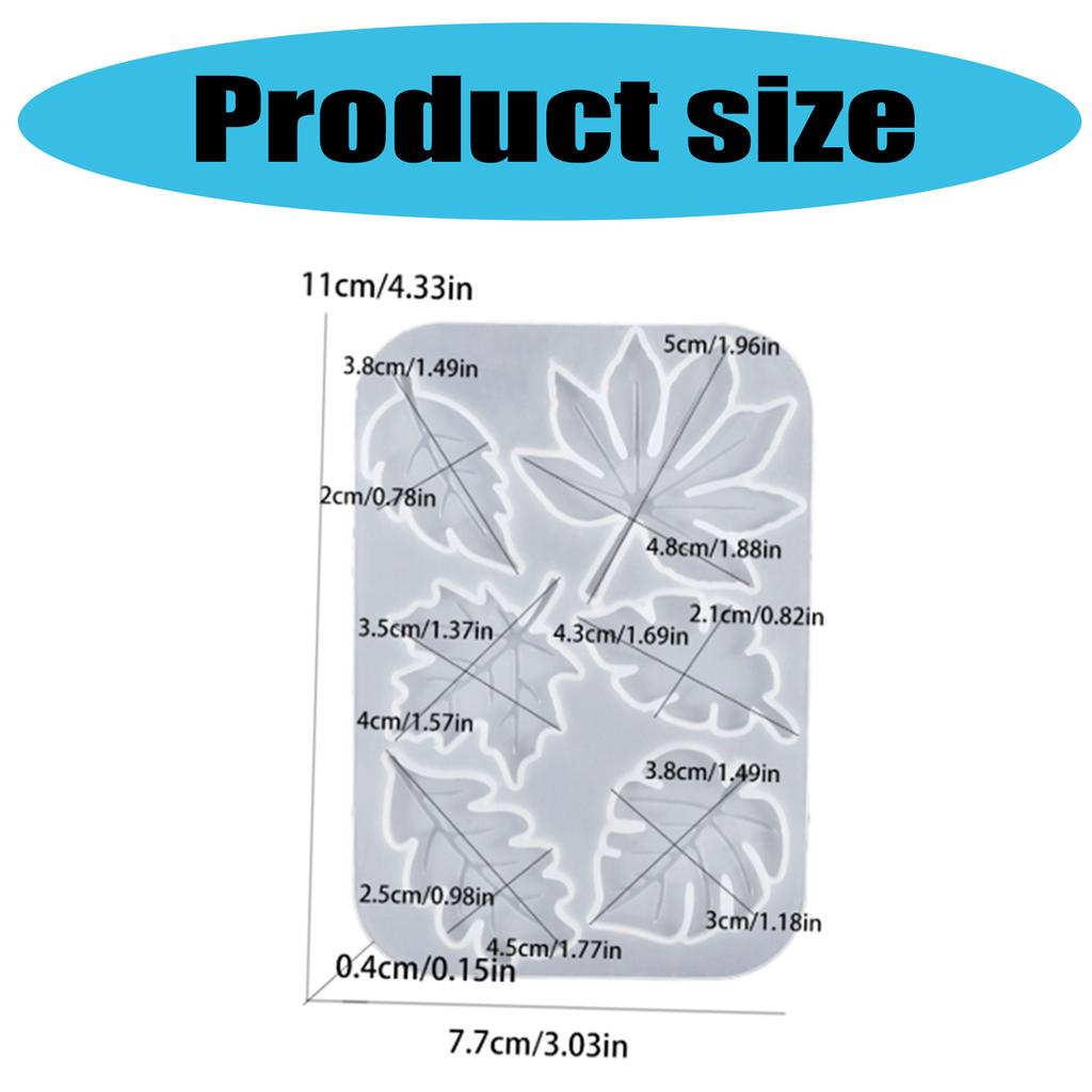 Silicone Pendant Mold Earring Molds Maple Leaf Shape Jewelry Molds Silicone Texture Present for Jewelry Enthusiasts