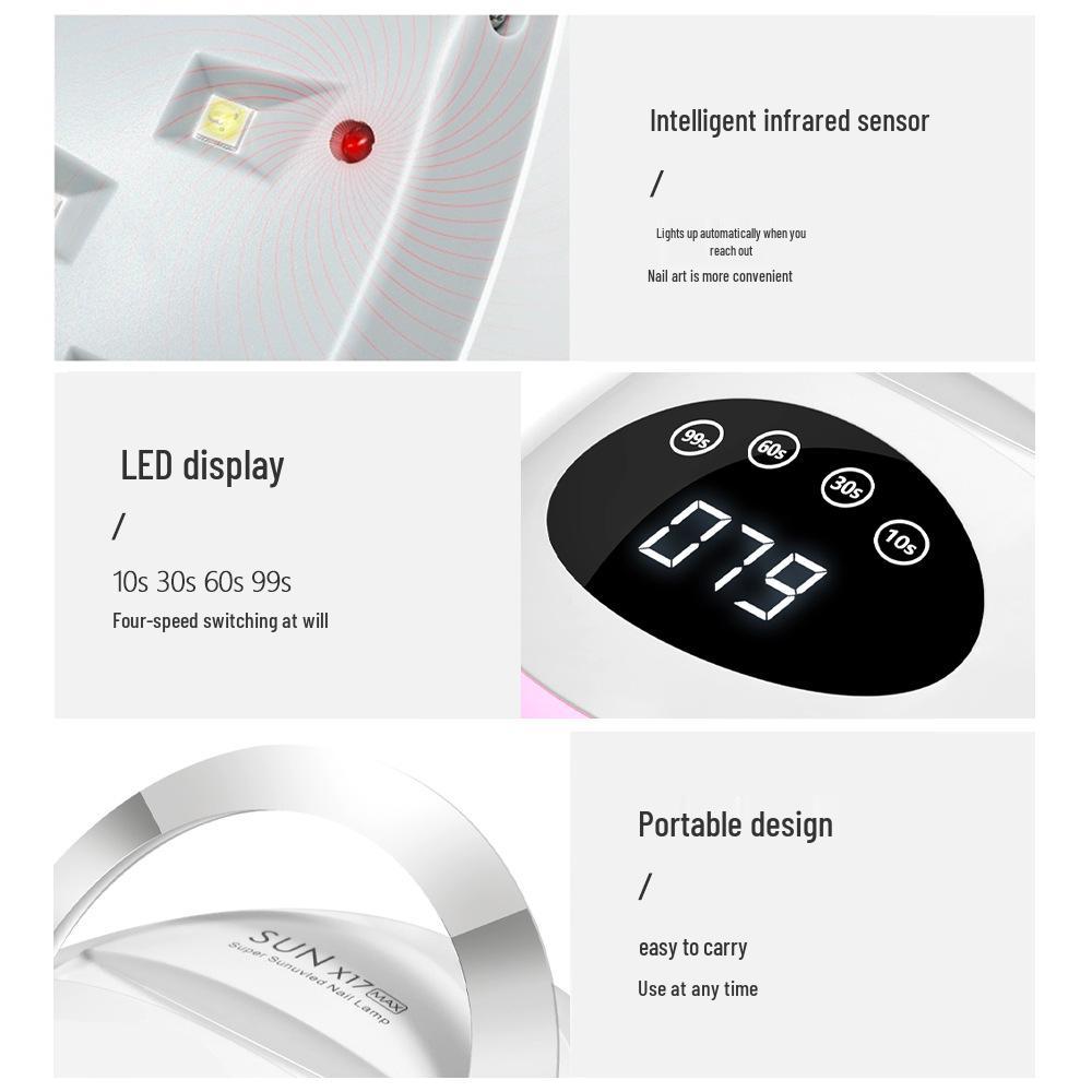 1.5m UV Smart Sensor Nail Lamp: 320W High-Power Quick-Dry Gel Curing Light