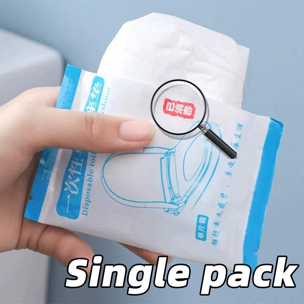Disposable Toilet Seat Cover Waterproof Non-woven Travel Hotel Bathroom Protective Mat Single Packaging Seat Cushion Accessories